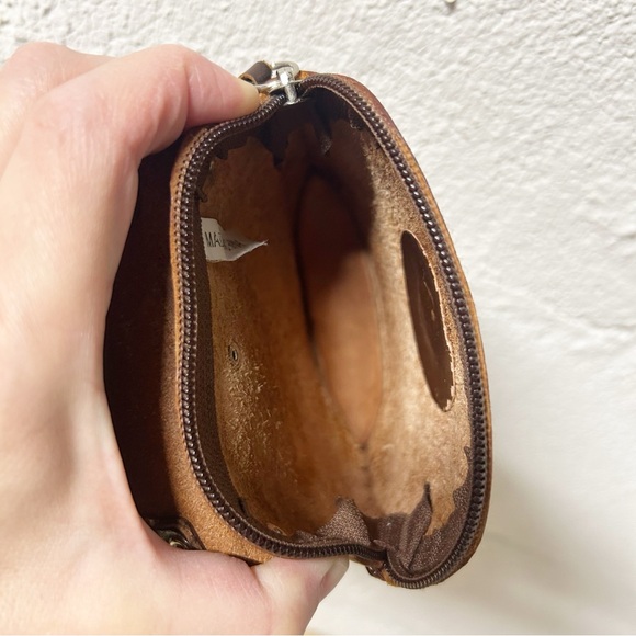 Vintage Owl Tooled Cowhide Leather Mini Crossbody Bag, Owl Pouch, Handmade EUC - Picture 9 of 9